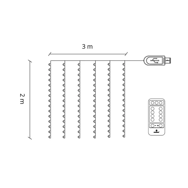 Рождественская гирлянда Springos 200 светодиодов CL4097